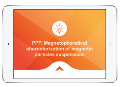 1) Magnetic particles suspensions characterization